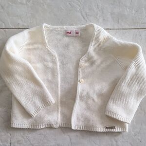 Cream Knit Cardigan for Kids